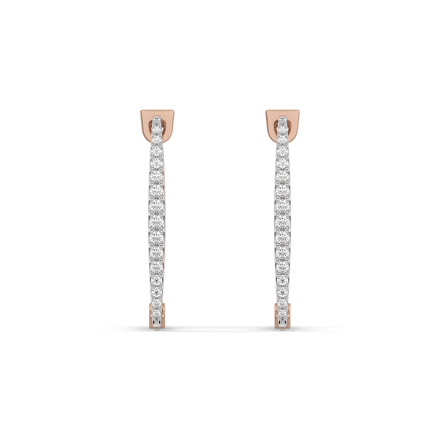 Blush Huggies - 18kt Rose Gold Vermeil Lab Grown Diamond Earrings