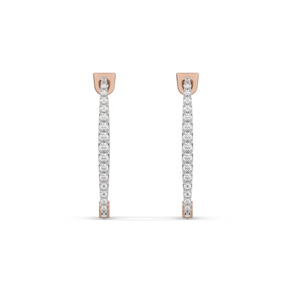 Blush Huggies - 18kt Rose Gold Vermeil Lab Grown Diamond Earrings