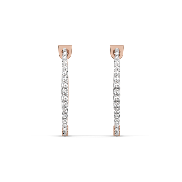 Lukson lab grown diamond blush huggies earrings 