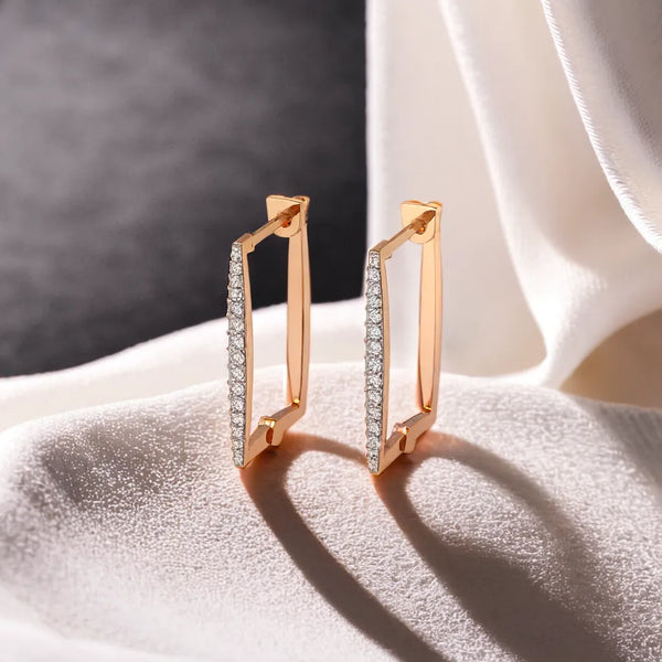 Blush Huggies Lab Grown Diamond Earrings - Lukson 