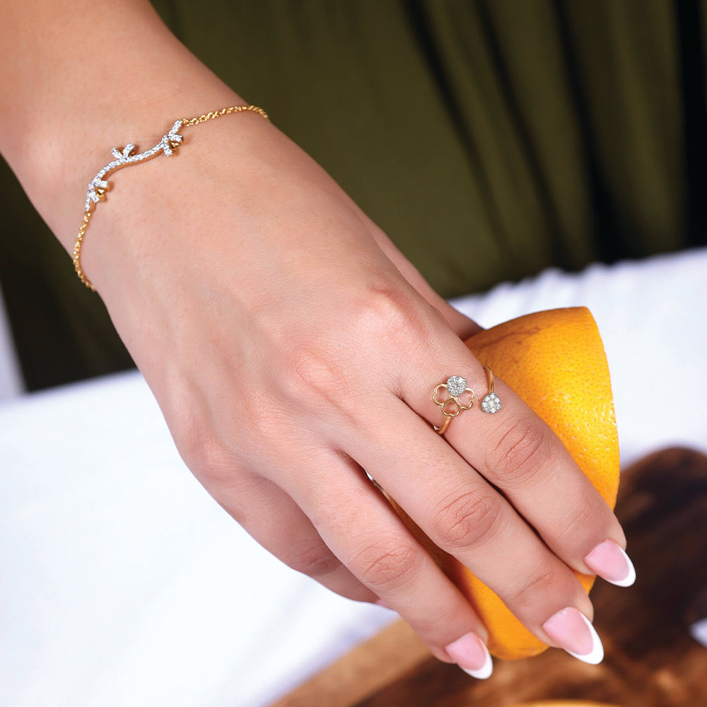 Bow-tiful Bliss - 18kt Gold Vermeil Lab Grown Diamond Bracelet 
