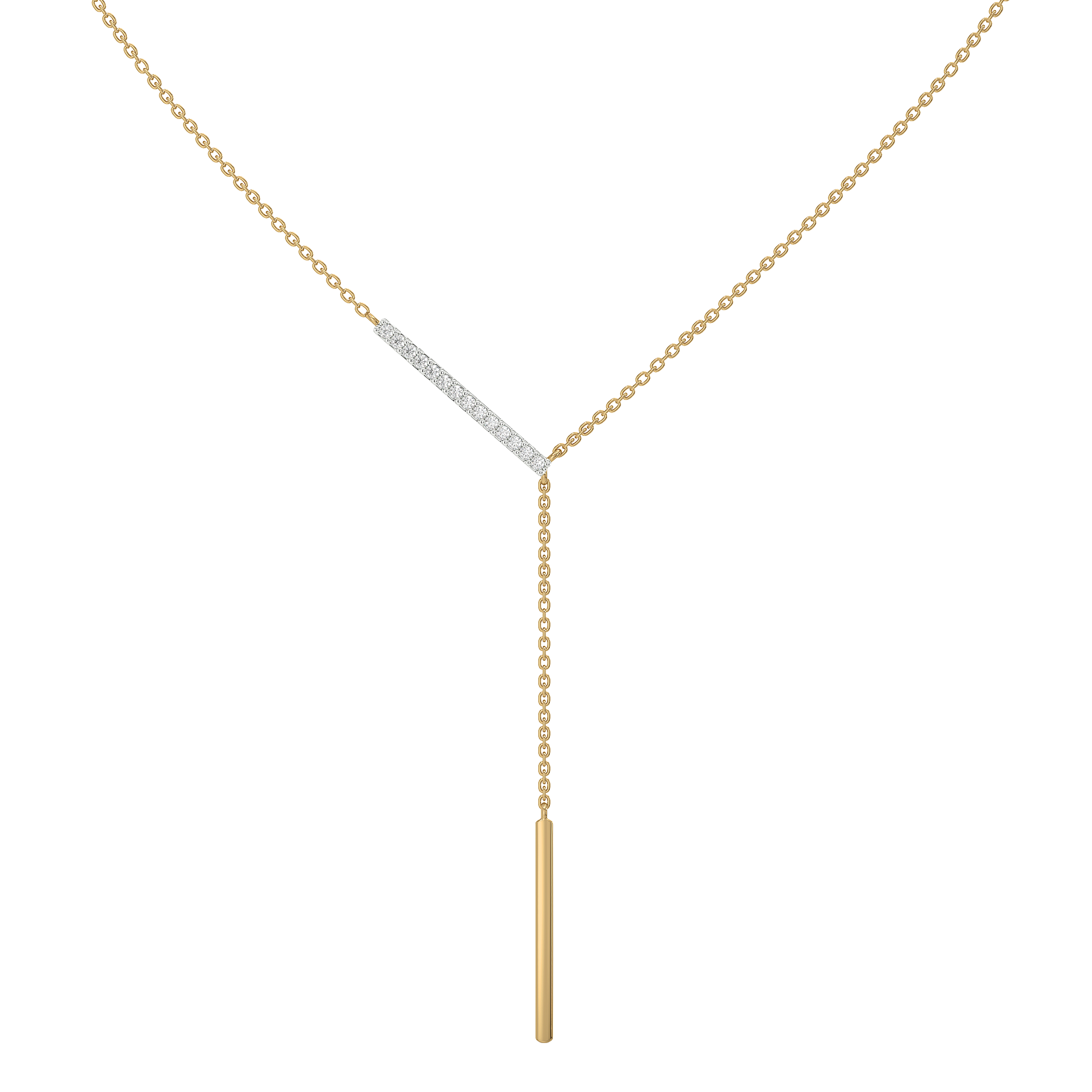 Cera Lariat - 18kt Gold Vermeil Lab Grown Diamond Necklace