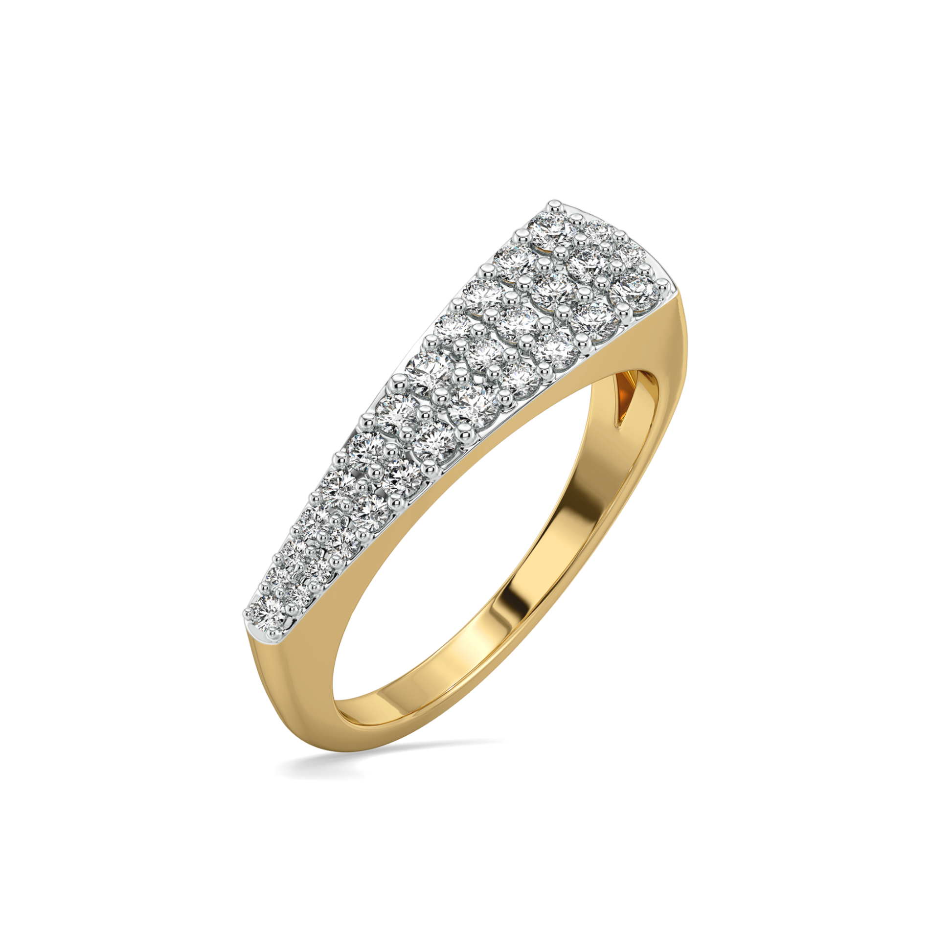 Chic Grandeur Fashion Ring-18kt Gold Vermeil Lab Grown Diamond Ring