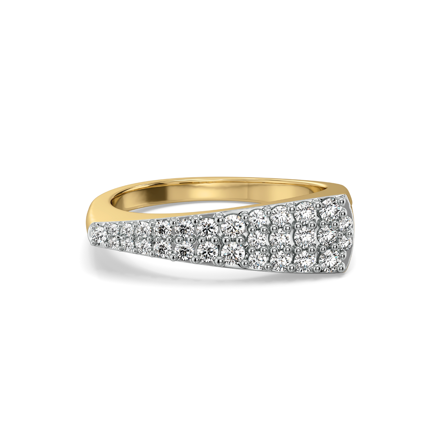 Chic Grandeur Fashion Ring-18kt Gold Vermeil Lab Grown Diamond Ring