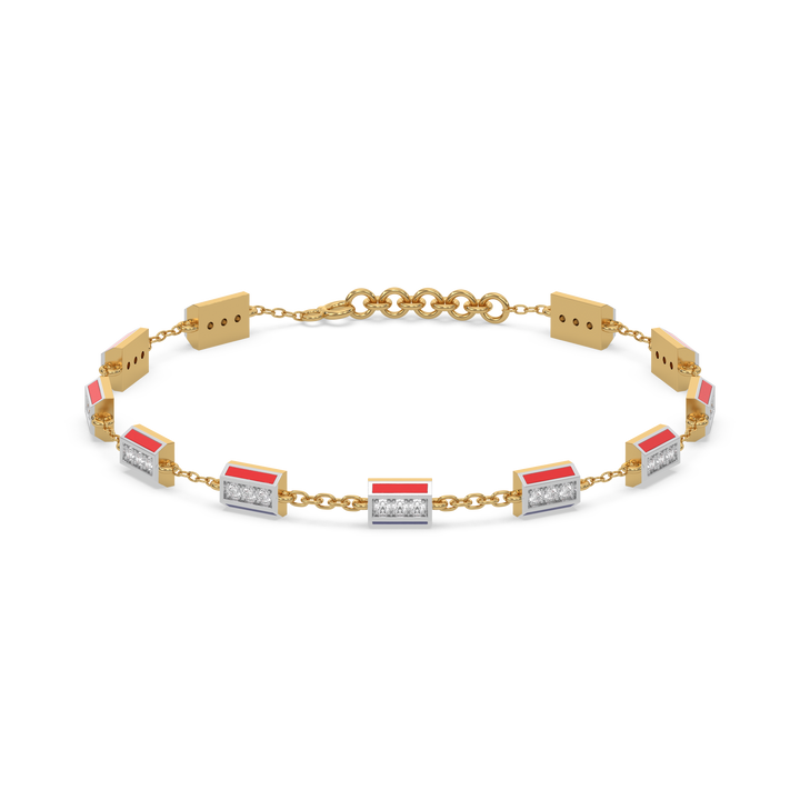 Chrome Bracelet - 18kt Gold Vermeil Lab Grown Diamond