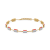 Lukson Red Enamel Accent - Lab Grown Diamond Chrome Bracelet
