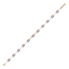 Red Enamel Accent 18kt Gold Vermeil - Lab Grown Diamond Chrome Bracelet - Lukson 