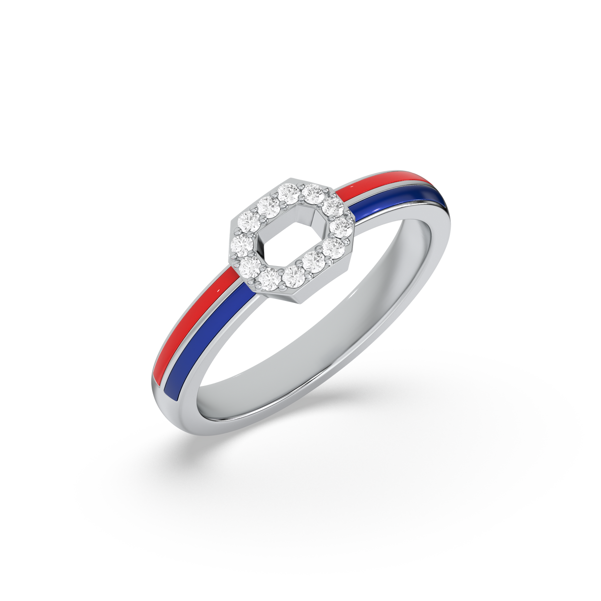 Chrome Fusion Fashion Ring-925 Sterling Silver Lab Grown Diamond Ring