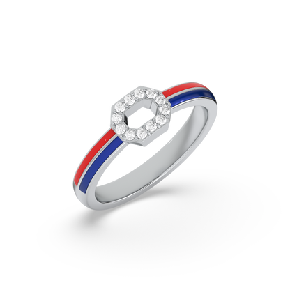 Chrome Fusion Fashion Ring-925 Sterling Silver Lab Grown Diamond Ring