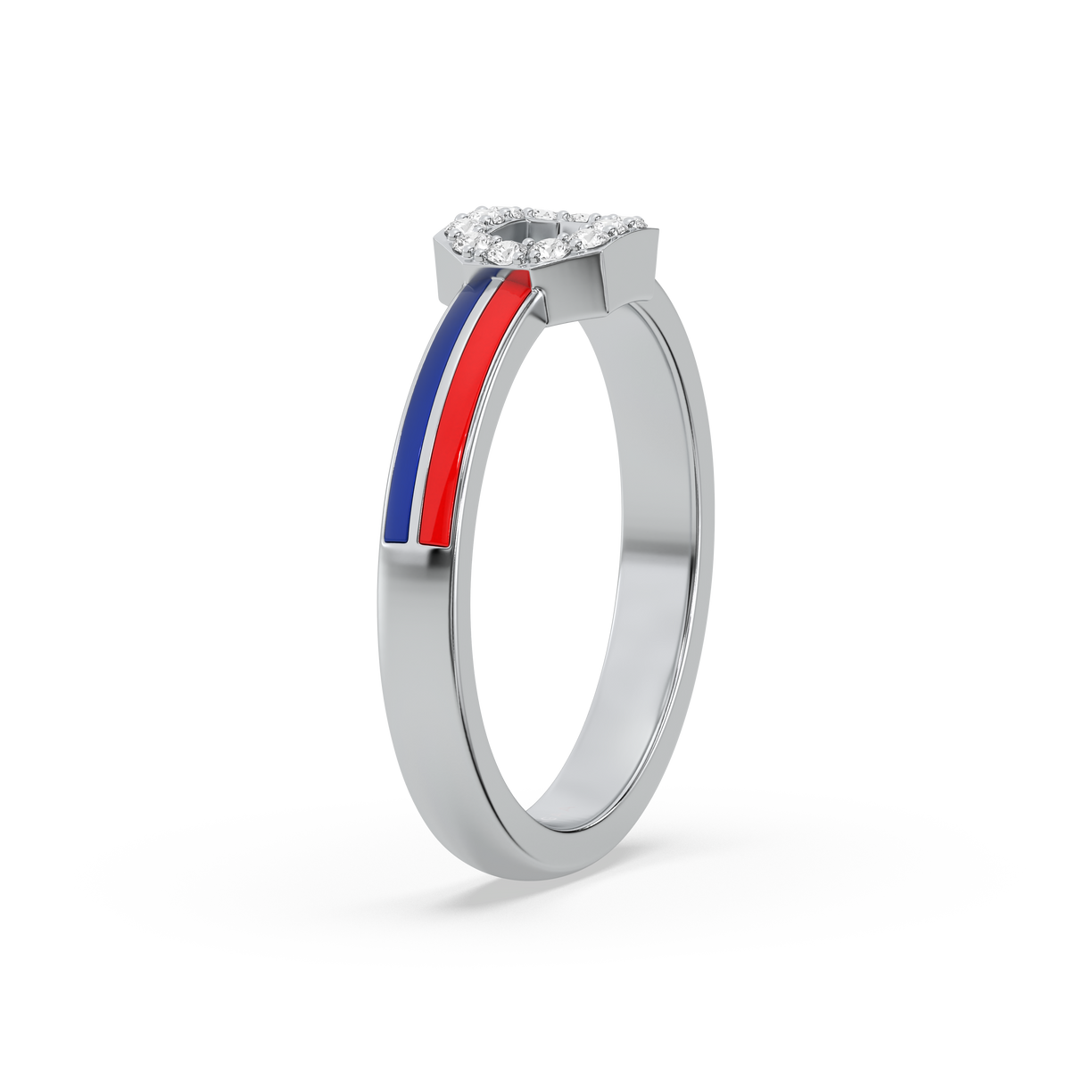 Chrome Fusion Fashion Ring-925 Sterling Silver Lab Grown Diamond Ring