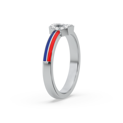 Chrome Fusion Fashion Ring-925 Sterling Silver Lab Grown Diamond Ring