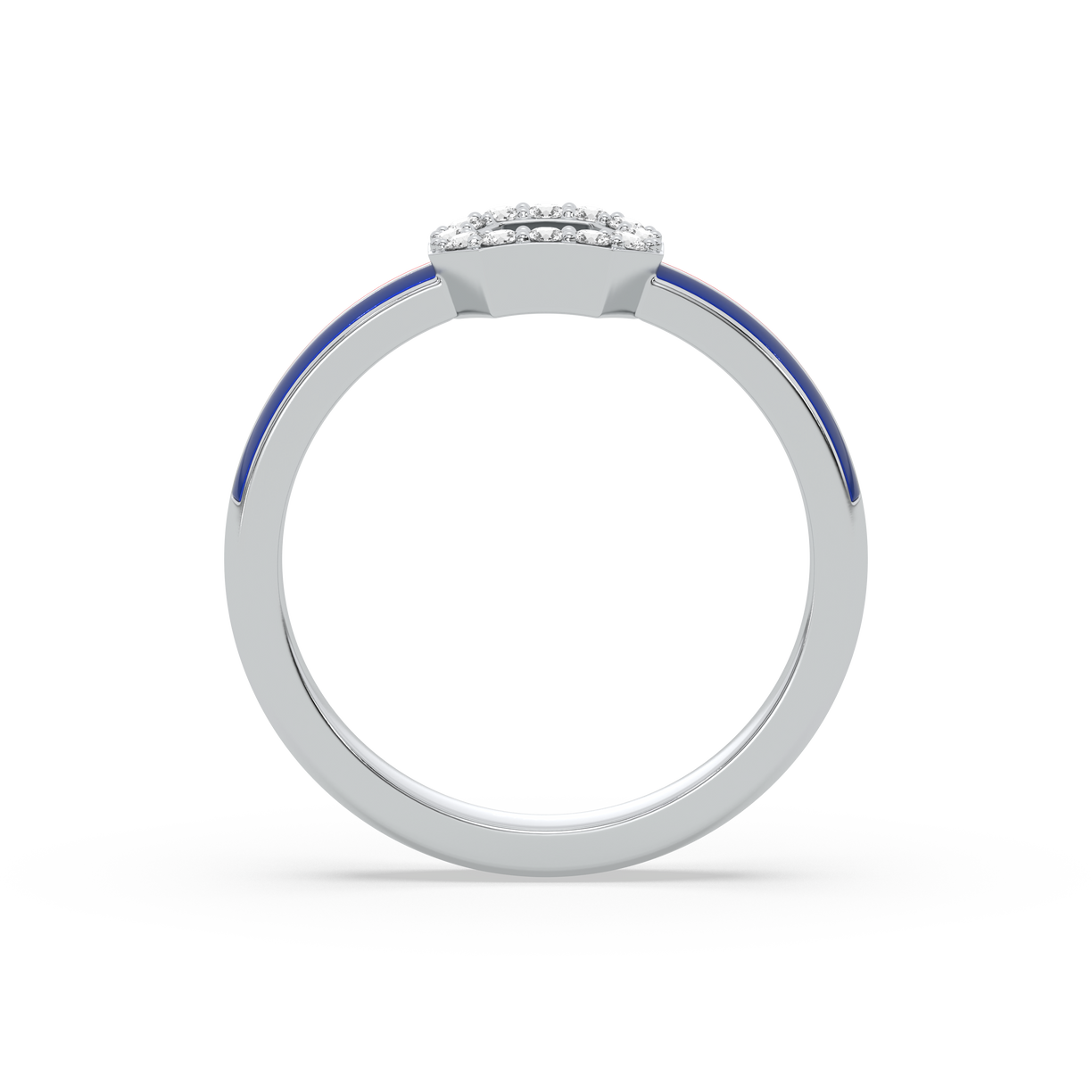 Chrome Fusion Fashion Ring-925 Sterling Silver Lab Grown Diamond Ring