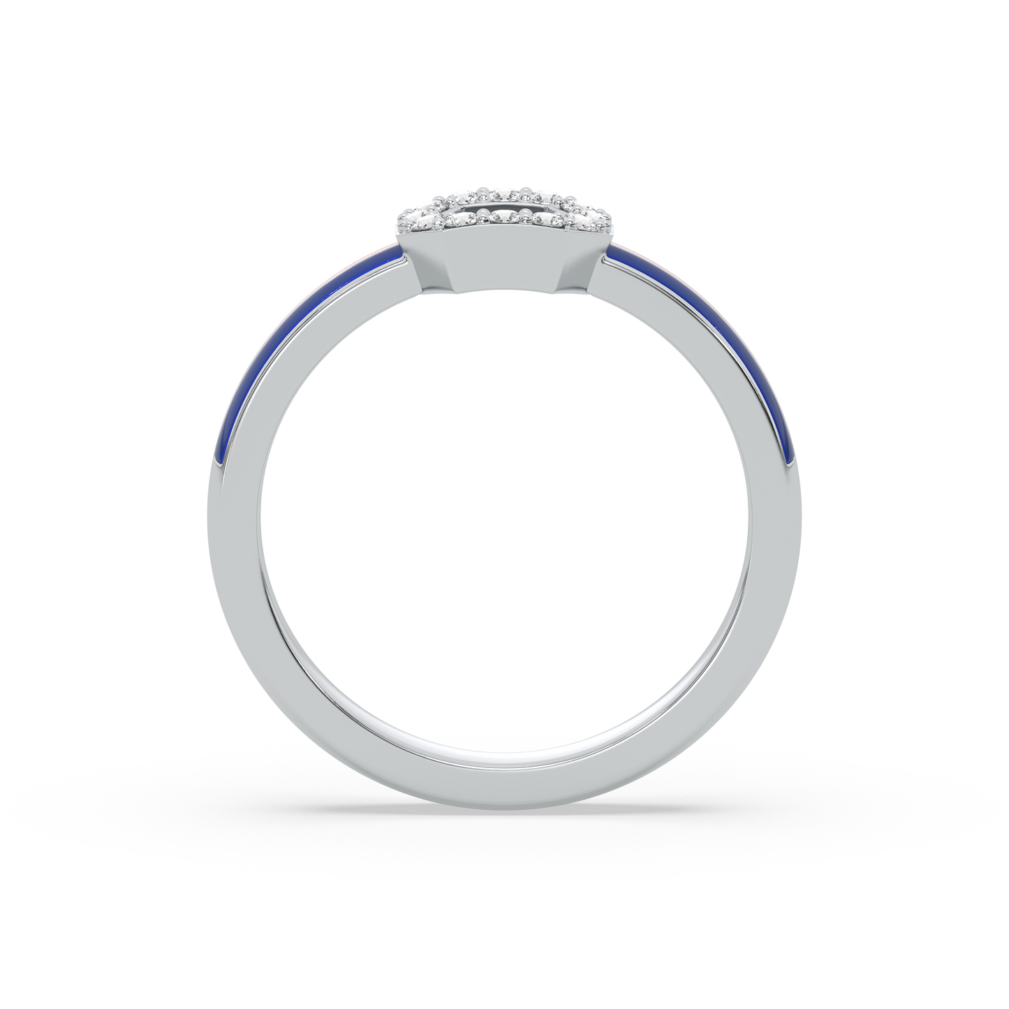 Chrome Fusion Fashion Ring-925 Sterling Silver Lab Grown Diamond Ring