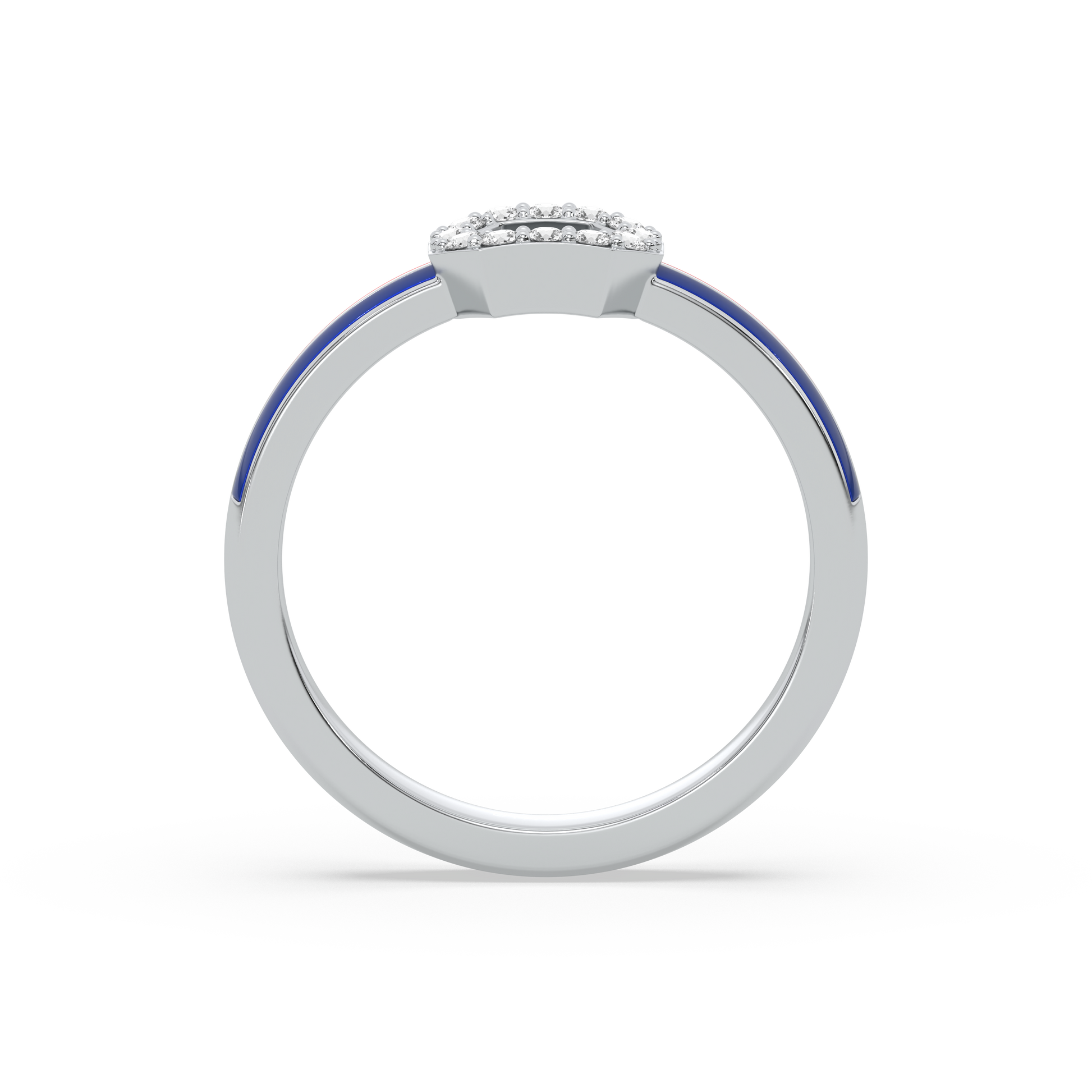 Chrome Fusion Fashion Ring-925 Sterling Silver Lab Grown Diamond Ring