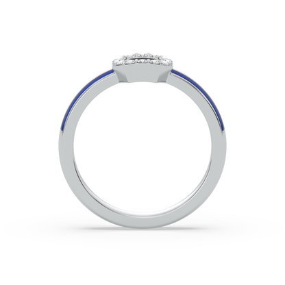 Chrome Fusion Fashion Ring-925 Sterling Silver Lab Grown Diamond Ring