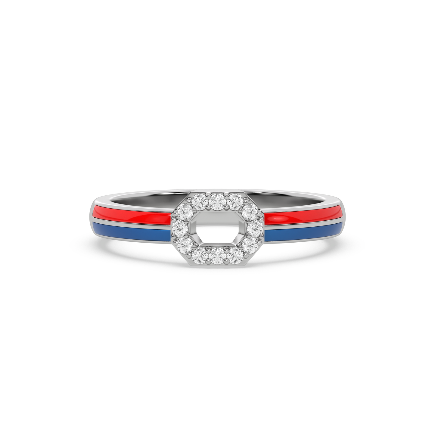 Chrome Fusion Fashion Ring-925 Sterling Silver Lab Grown Diamond Ring