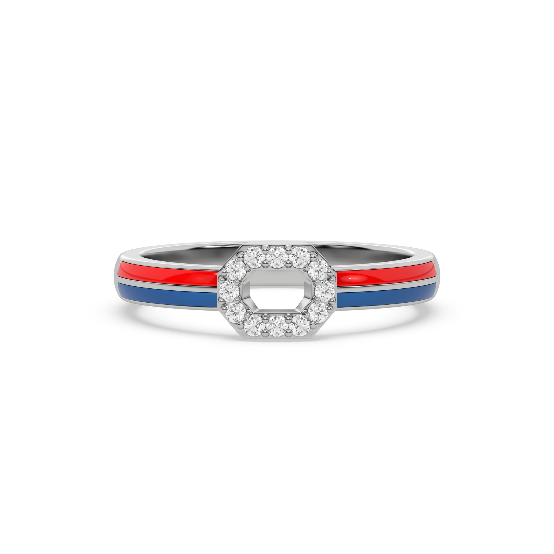 Chrome Fusion Fashion Ring-925 Sterling Silver Lab Grown Diamond Ring