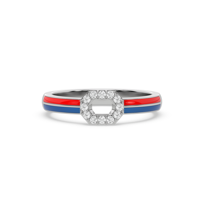 Chrome Fusion Fashion Ring-925 Sterling Silver Lab Grown Diamond Ring