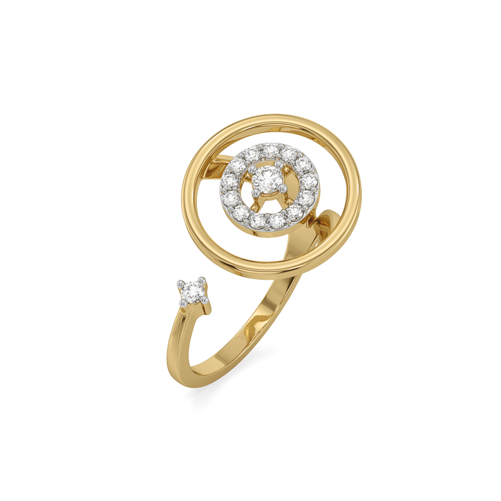 Circle of Dazzle Cocktail Ring-18kt Gold Vermeil Lab Grown Diamond Ring