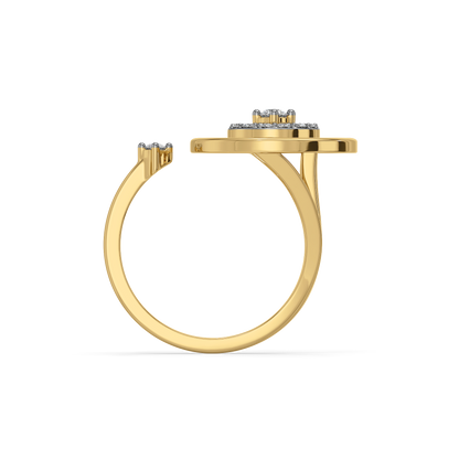 Circle of Dazzle Cocktail Ring-18kt Gold Vermeil Lab Grown Diamond Ring