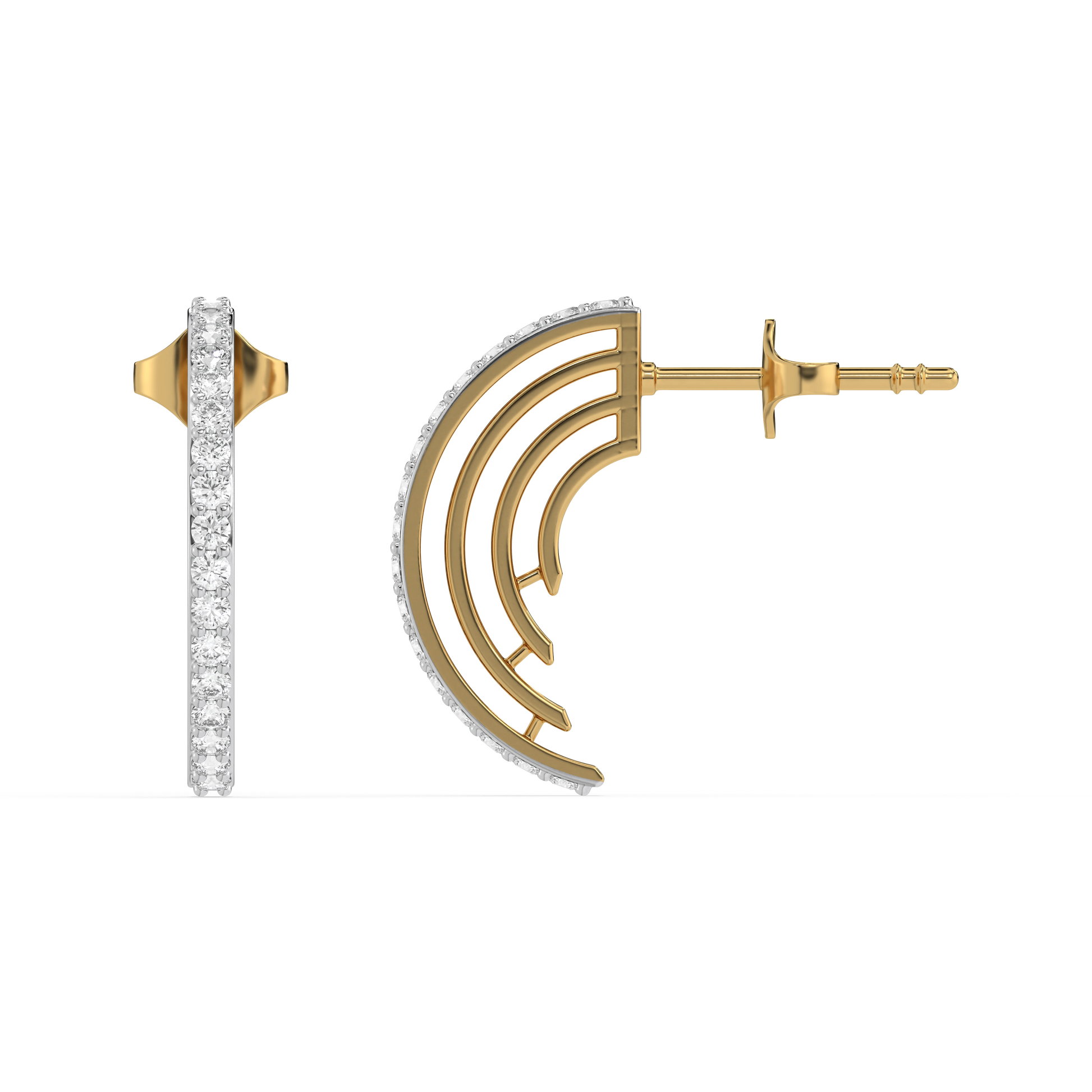 Classic Diamond Hoops - Lab Diamond Earrings