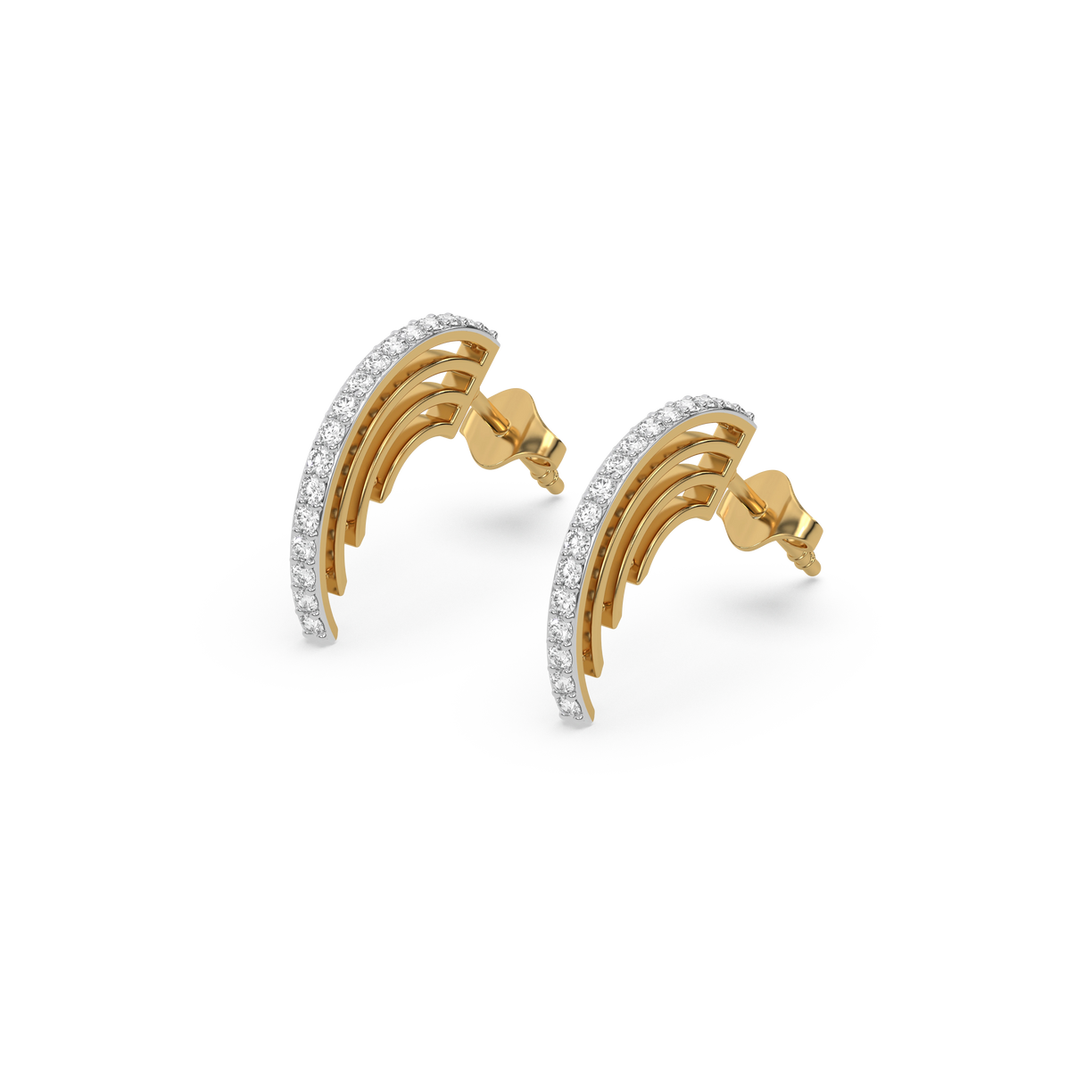 Classic Diamond Hoops - Lab Diamond Earrings