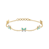 Lukson Turquoise Butterfly - Lab Grown Diamond Station Bracelet