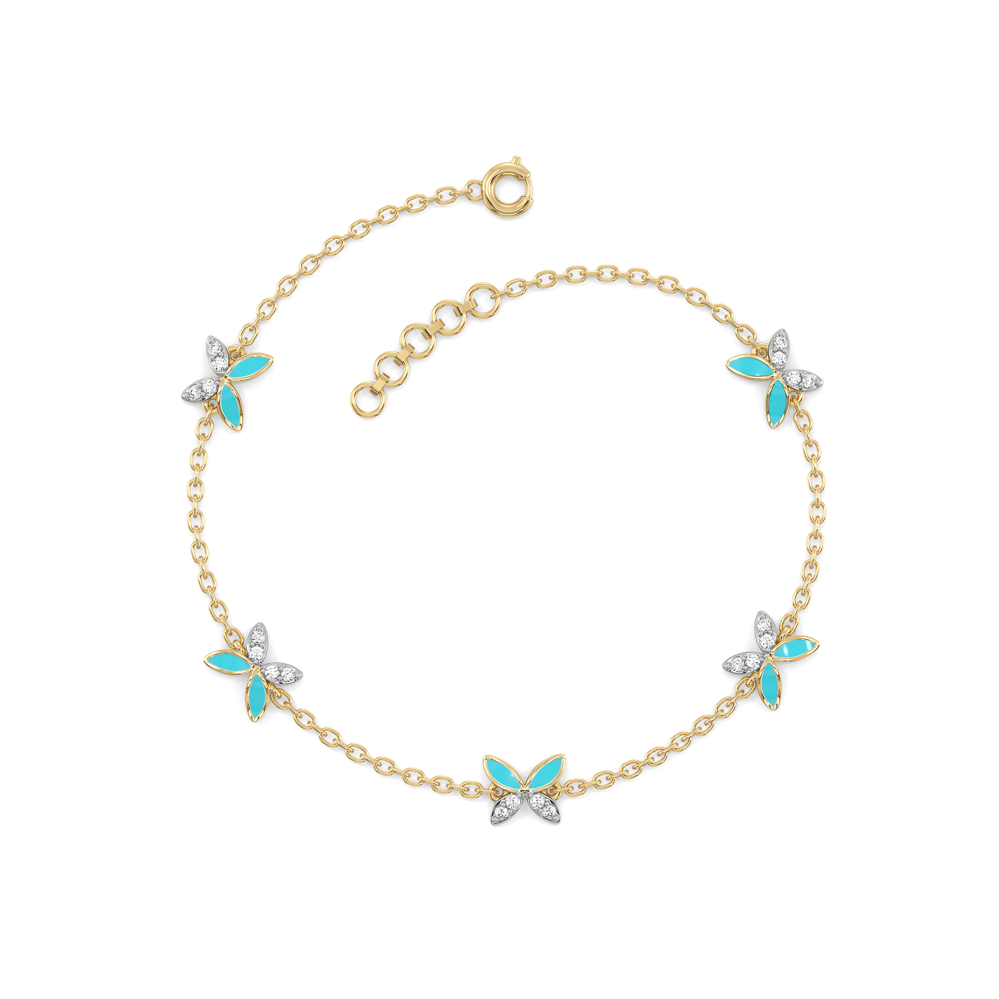 Classic Flutter Staton Bracelet - 18kt Gold Vermeil Lab Grown Diamond 3