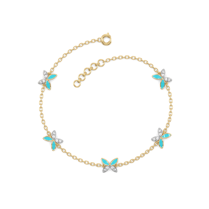 Classic Flutter Staton Bracelet - 18kt Gold Vermeil Lab Grown Diamond 3