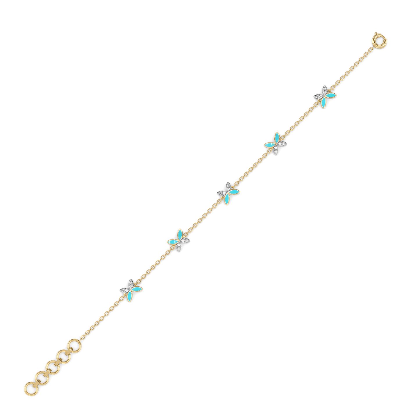 Classic Flutter Staton Bracelet - 18kt Gold Vermeil Lab Grown Diamond 5