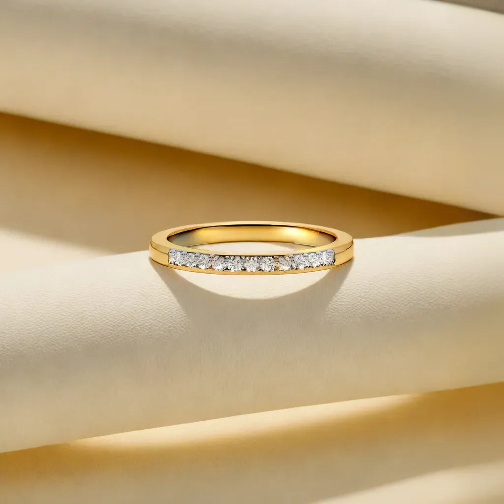 Classic Slim Band - 18kt Gold Vermeil Lab Grown Diamond Ring