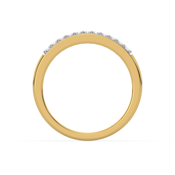 Lukson Classic Slim 925 Sterling Silver Lab Grown Diamond Band Ring