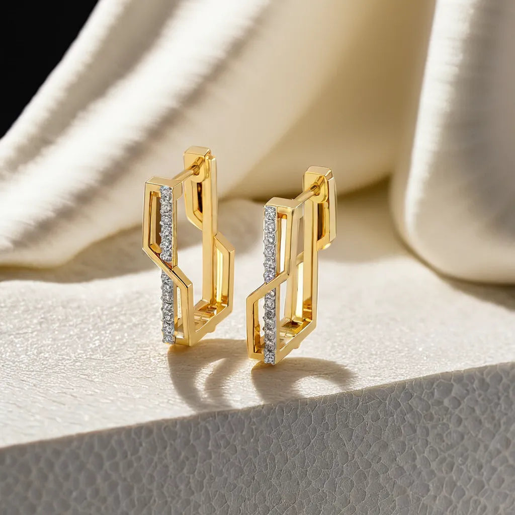 Classic Snug Huggies - 18kt Gold Vermeil Lab Grown Diamond Earrings