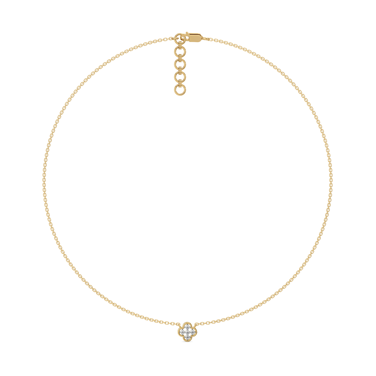 Clover Pendant - 18kt Gold Vermeil Lab Grown Diamond Necklace