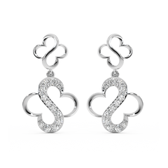 Clover S-Drops - Lab Diamond Earrings
