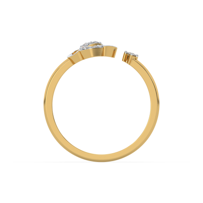 Clover S-Open Top Ring-18kt Gold Vermeil Lab Grown Diamond Ring