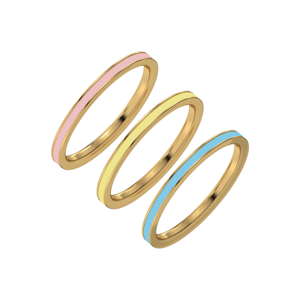 Lukson Color Splash 18kt Gold Vermeil Stack Ring Online