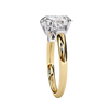 Crescent Radiant Pure Gold Lab Diamond Solitaire Ring - Top View