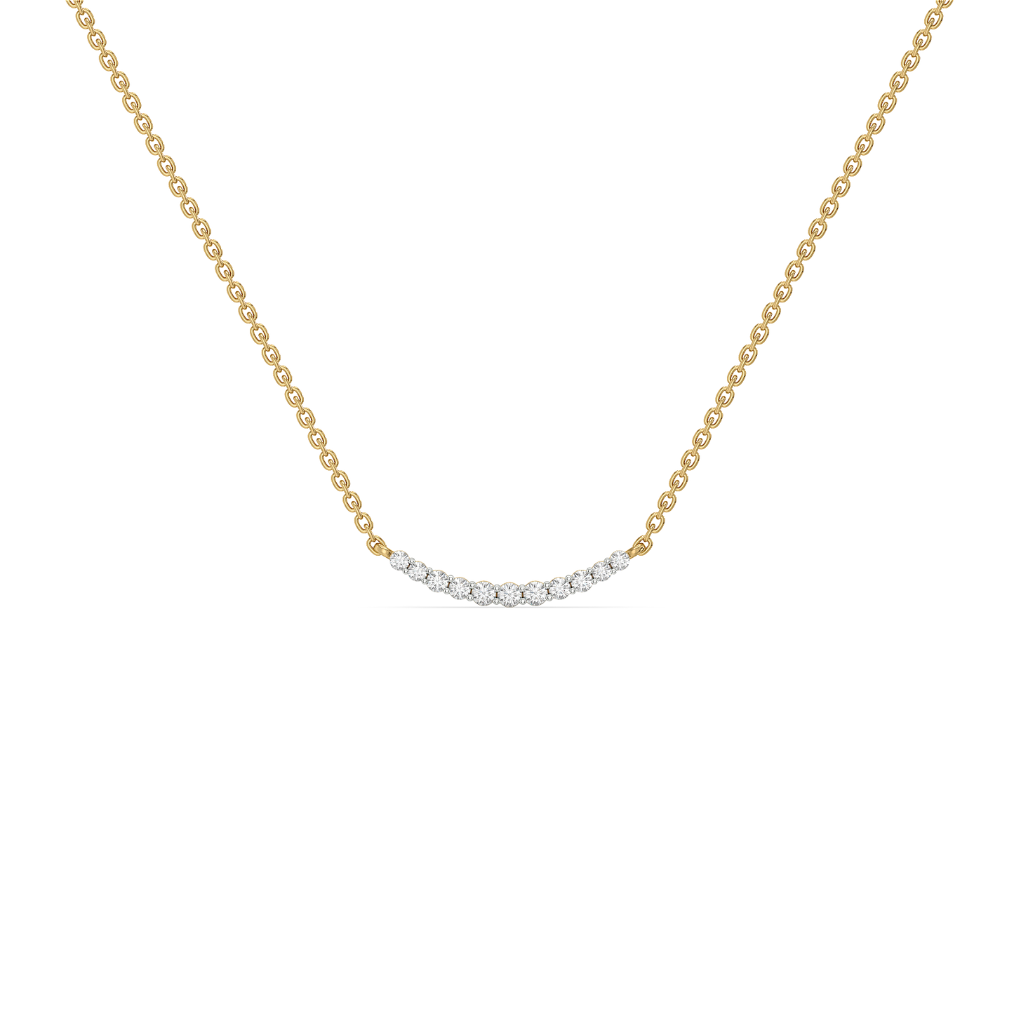 "Dare To sparkle" - 18kt Gold Vermeil Lab Grown Diamond Necklace