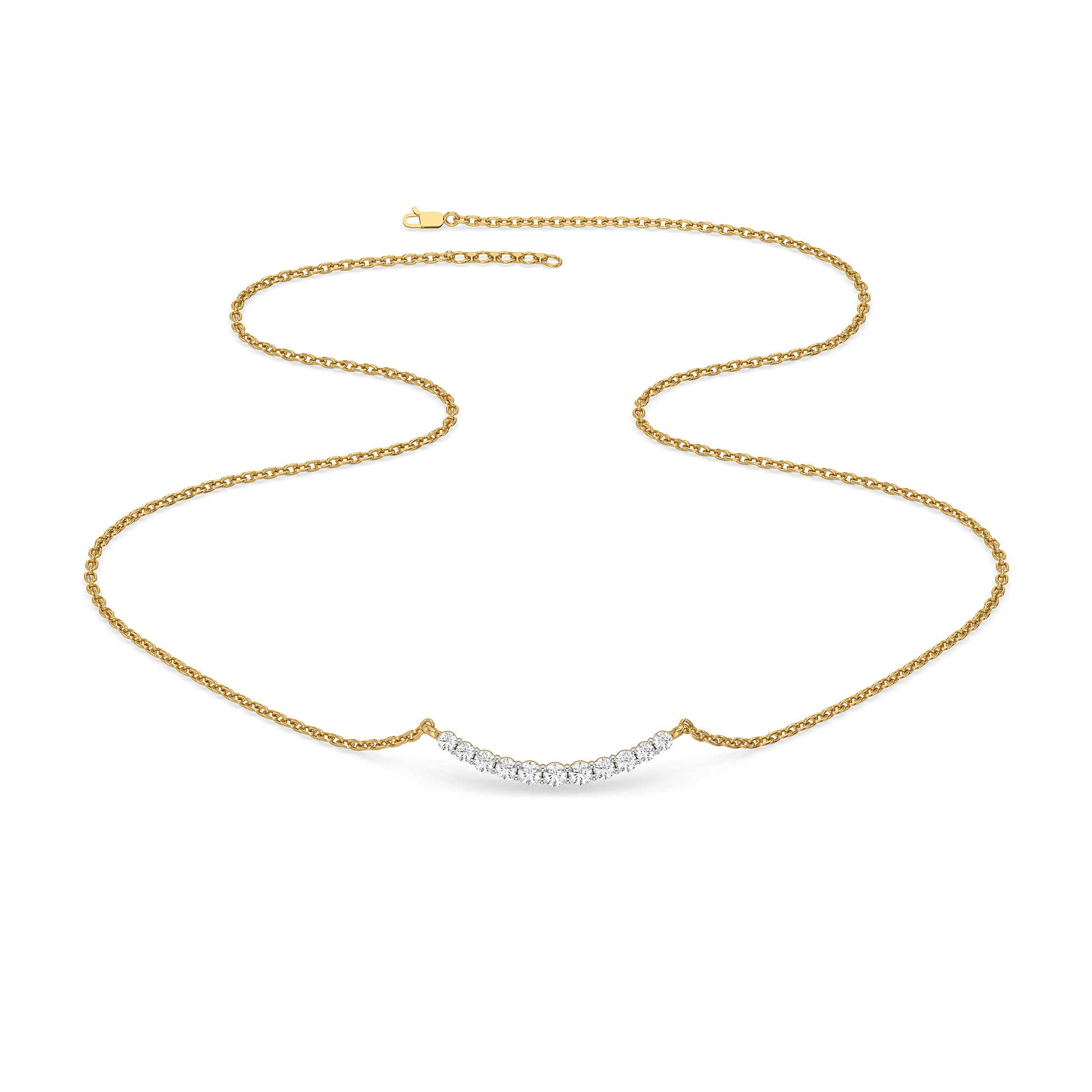 "Dare To sparkle" - 18kt Gold Vermeil Lab Grown Diamond Necklace