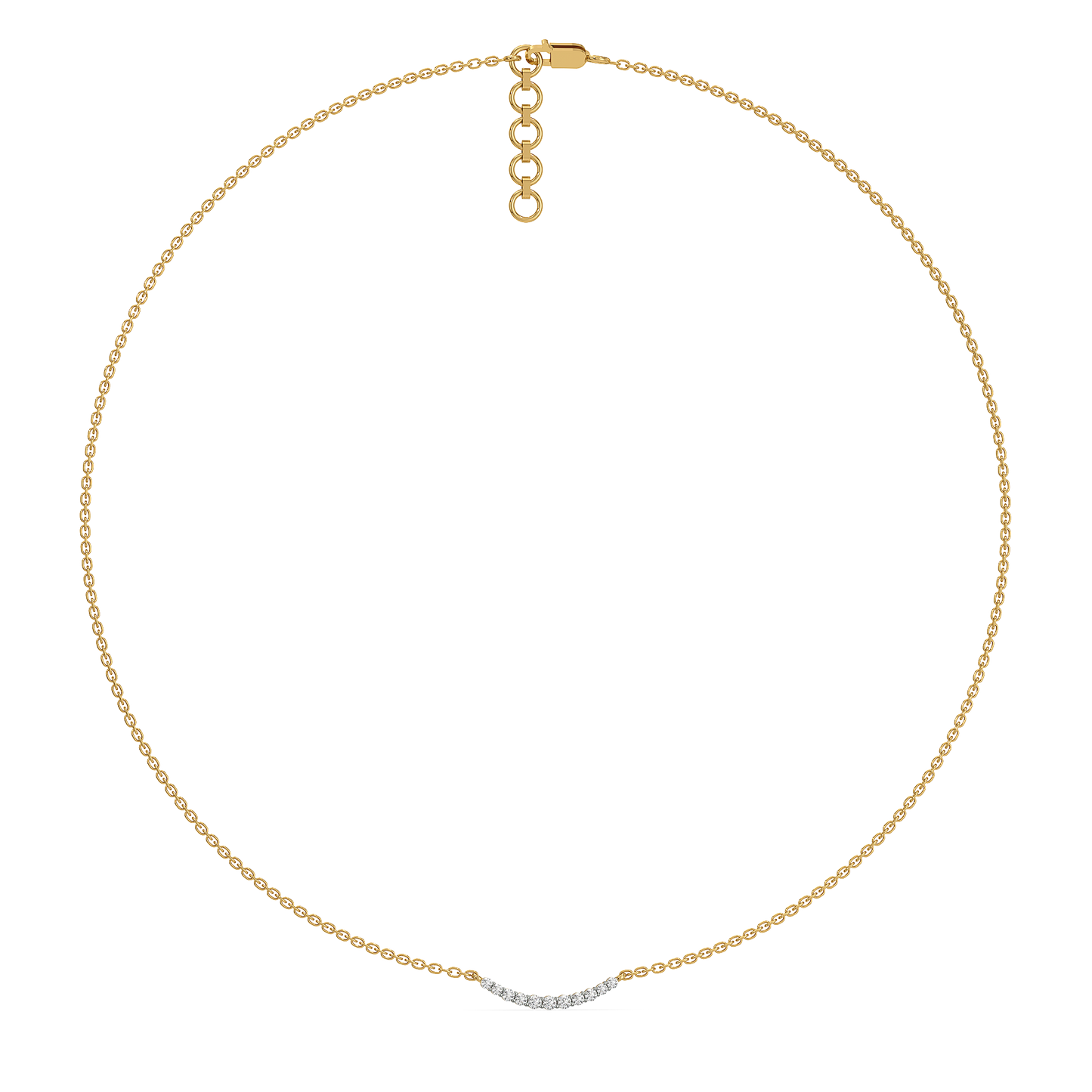 "Dare To sparkle" - 18kt Gold Vermeil Lab Grown Diamond Necklace