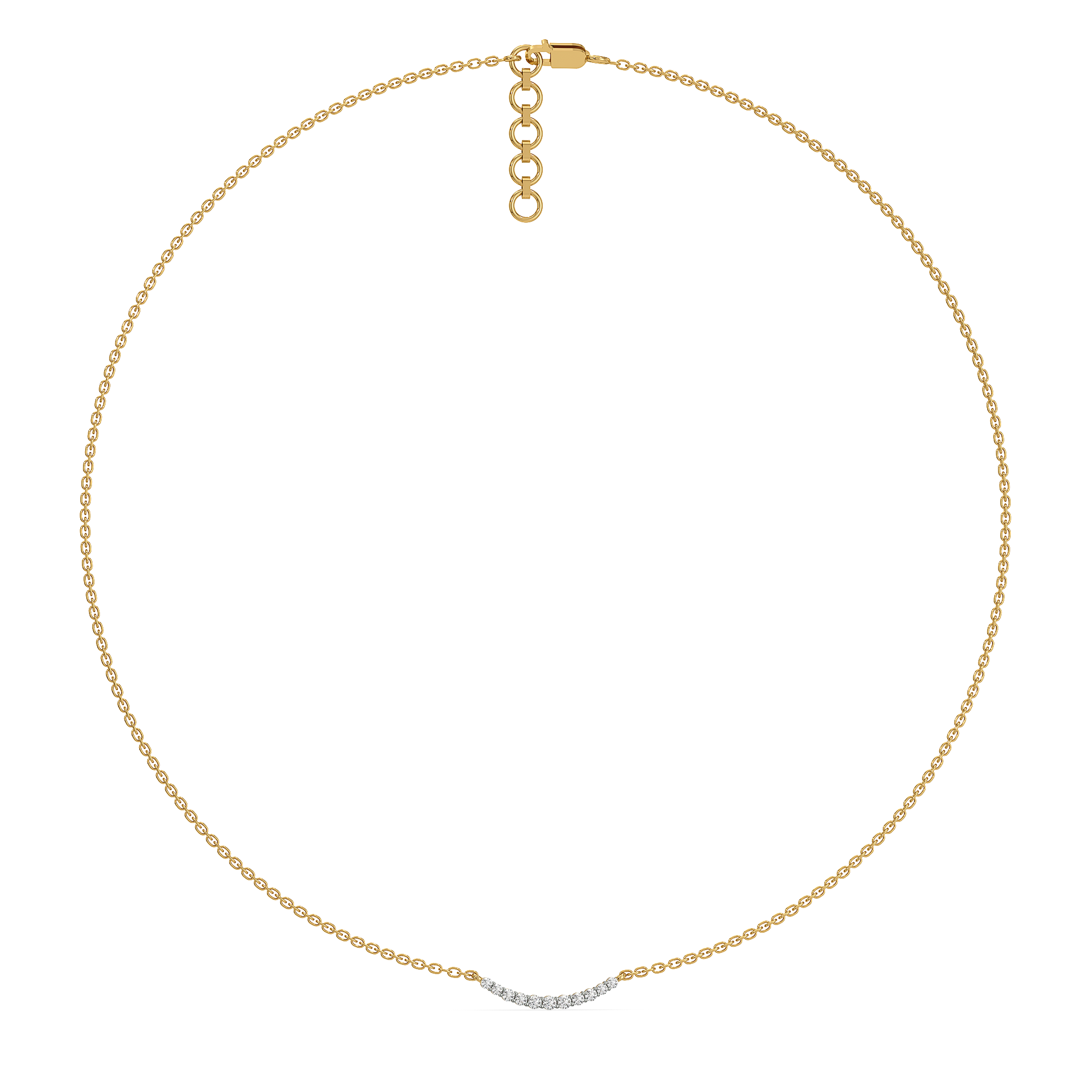 "Dare To sparkle" - 18kt Gold Vermeil Lab Grown Diamond Necklace