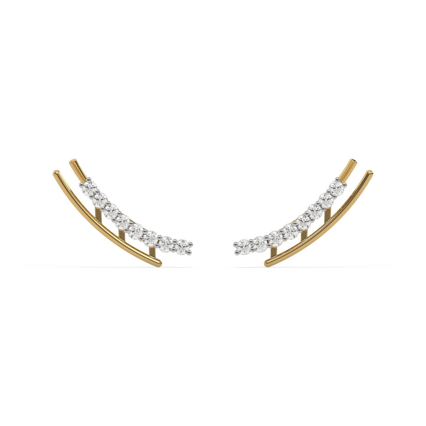 "Dare to Sparkle" Ear Cuff - Lab Diamond Earrings