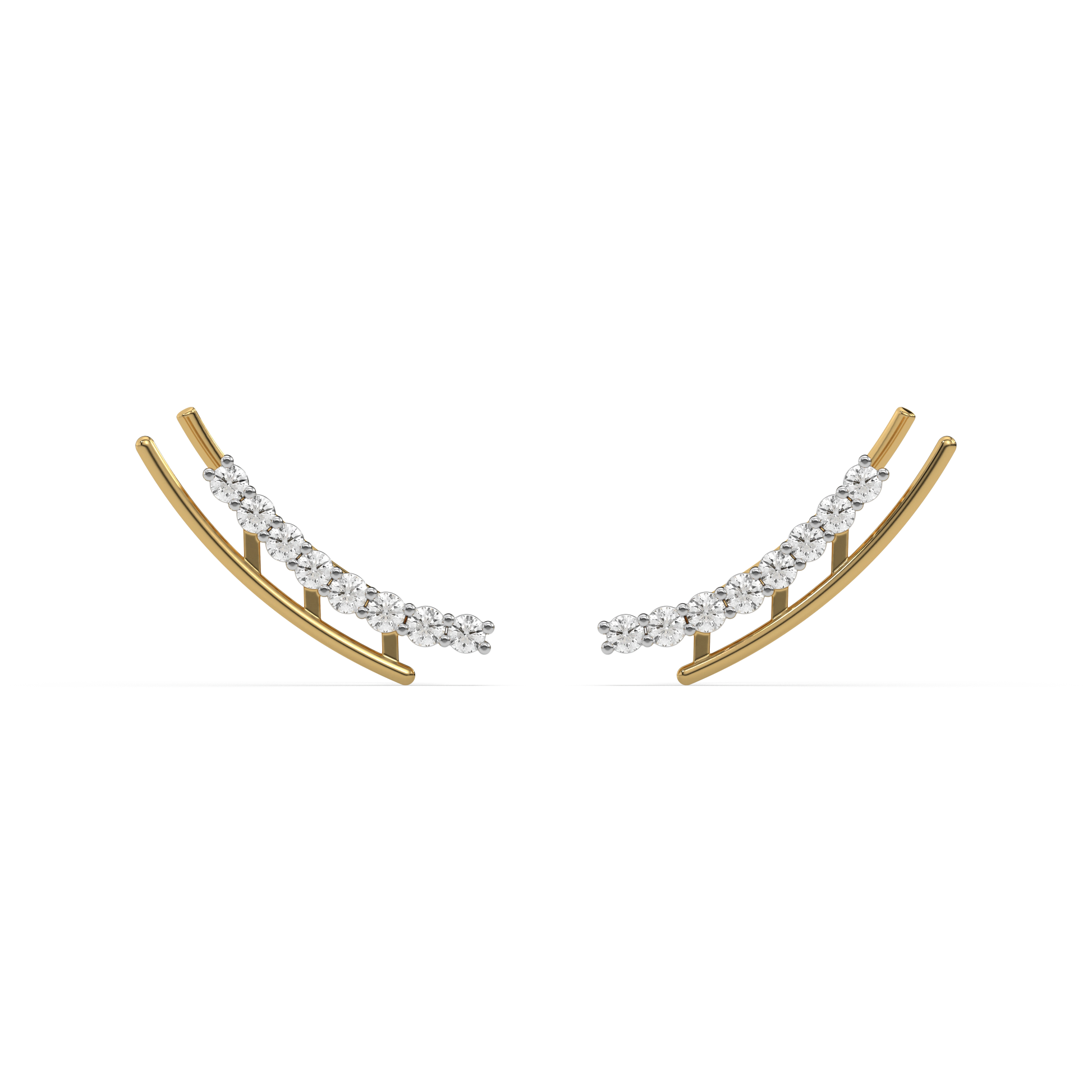 "Dare to Sparkle" Ear Cuff - Lab Diamond Earrings