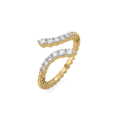 "Dare to Sparkle" Open Top Ring - 18kt Gold Vermeil Lab Grown Diamond