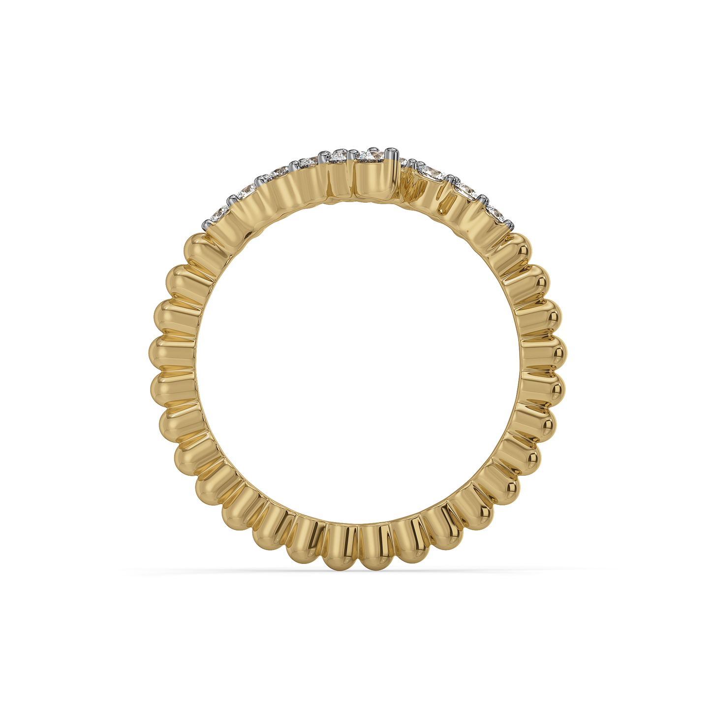 "Dare to Sparkle" Open Top Ring - 18kt Gold Vermeil Lab Grown Diamond