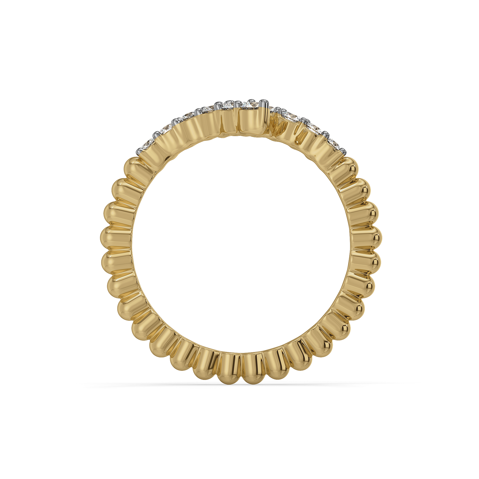 "Dare to Sparkle" Open Top Ring - 18kt Gold Vermeil Lab Grown Diamond