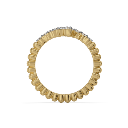 "Dare to Sparkle" Open Top Ring - 18kt Gold Vermeil Lab Grown Diamond