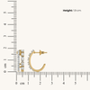 Side-by-Side Pure Gold Lab Diamond Hoop Earrings