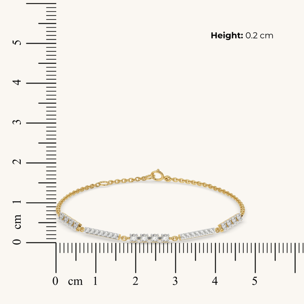 Unbroken Bond Pure Gold Lab Grown Diamond Bracelet